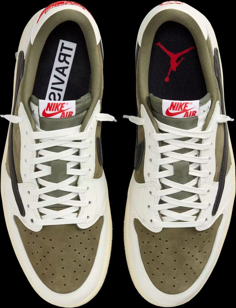 Travis Scott x Air Jordan 1 Retro Low OG SP Reverse 2024 Olive Medium Olive view 2